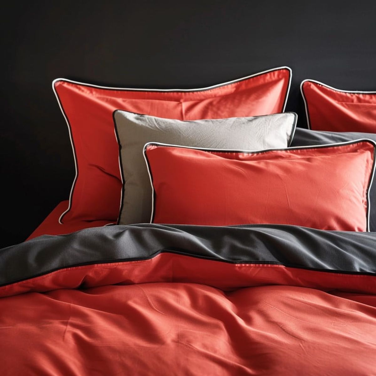 KARYTEX - Funda Duvet Doble Faz Lisboa Cama Queen Negro-Rojo