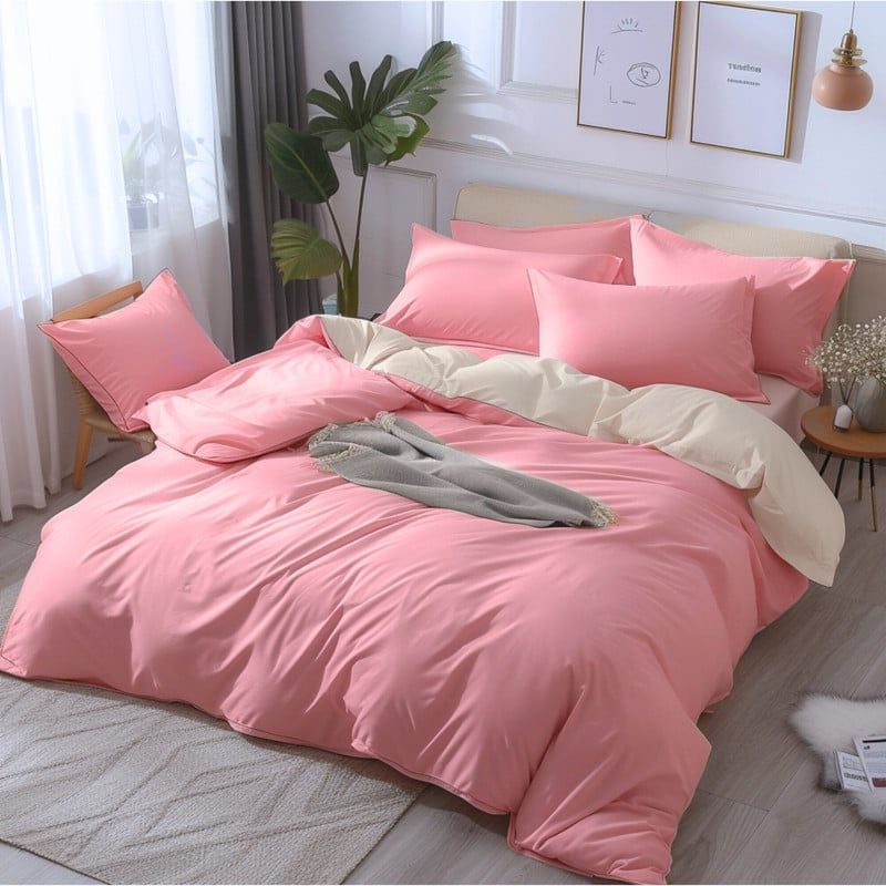 KARYTEX - Funda Duvet Doble Faz Lisboa Cama Sencilla Rosa-Beige