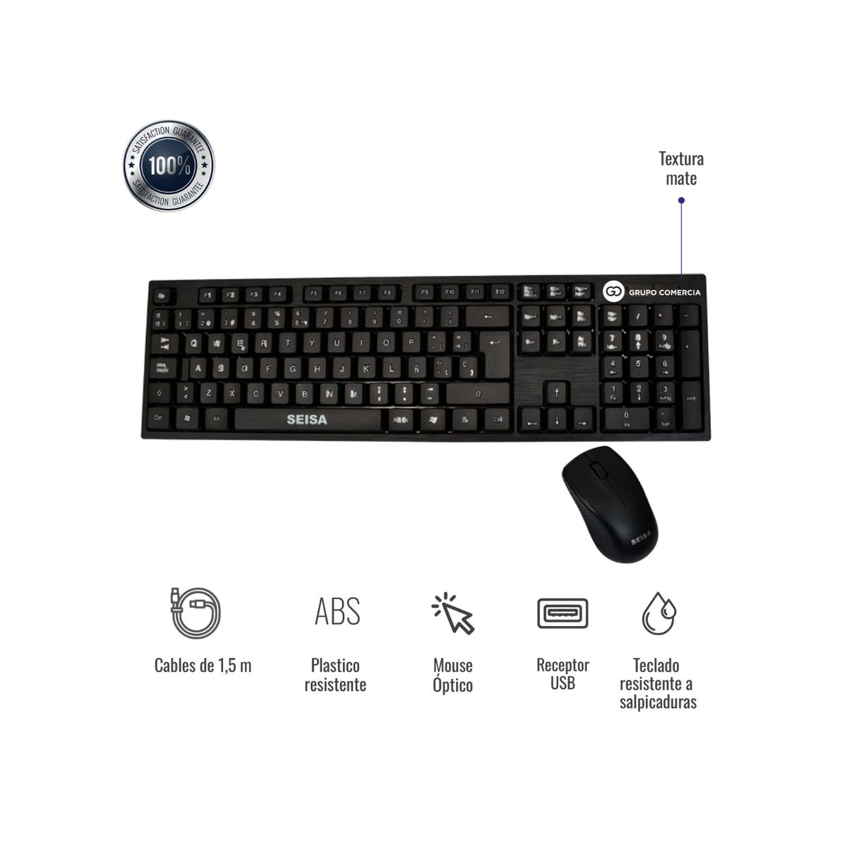 SHENGSHOU - Teclado Para Computador Seisa Dn-k830 Usb