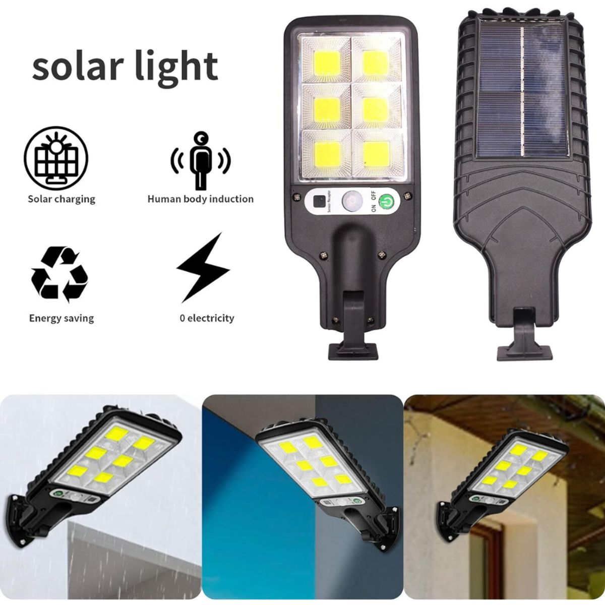 GENERICO - Lámpara Reflector Solar Con Sensor De Movimiento Inalambrica