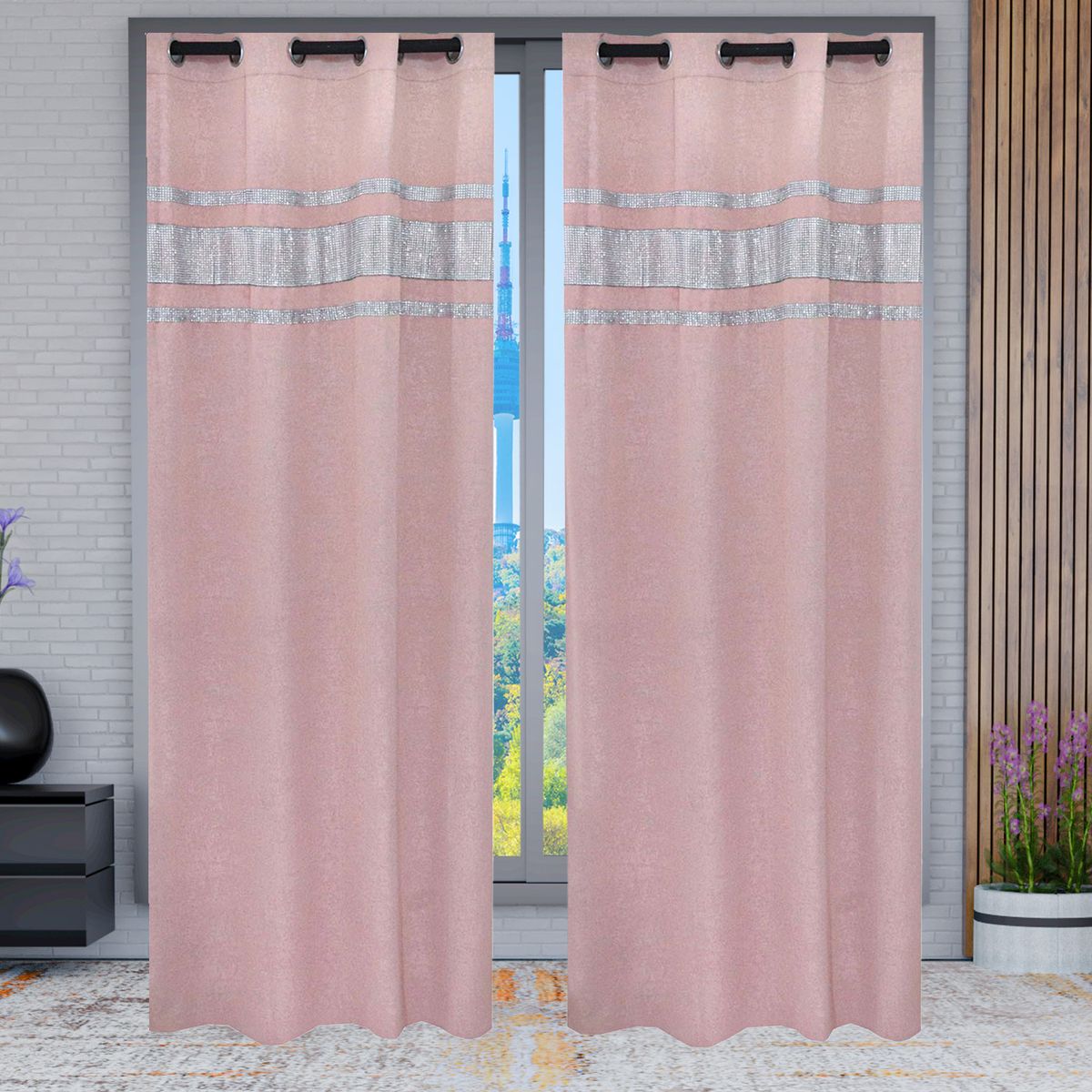 HOMETEX - CORTINA HOMETEX ARMEL PALO DE ROSA