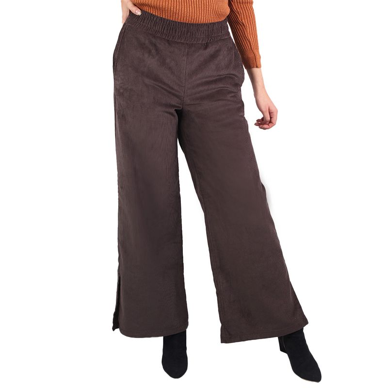 LEC LEE - PANTALN PALAZZO EN PANA PARA MUJER LEC LEE - CAF?.-