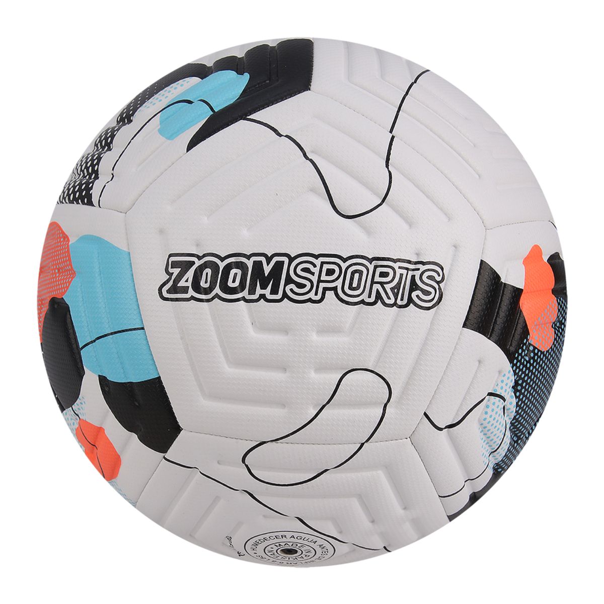 ZOOM SPORT - Balon De Futbol 12 Paneles N-5 Zoom Sports Mabuti Blanc Azul