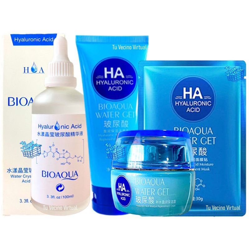 BIOAQUA - Jabon Acido Hialuronico Bioaqua Kit X 4