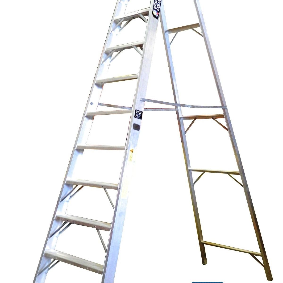 ESCALERAS DE COLOMBIA - Escalera Certificada Tipo Tijera En Aluminio 12 pasos / 3.60 Metros 136 Kg.