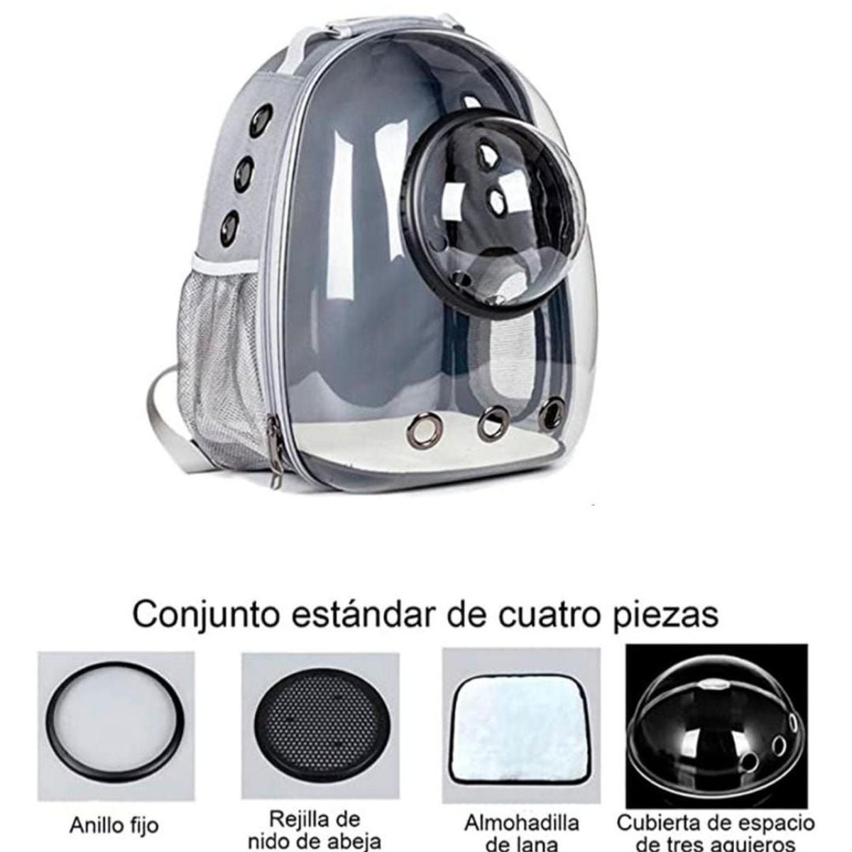 INFANTILES CAJUROMIX - Maleta Para Mascotas Burbuja Malla Mas Obsequio