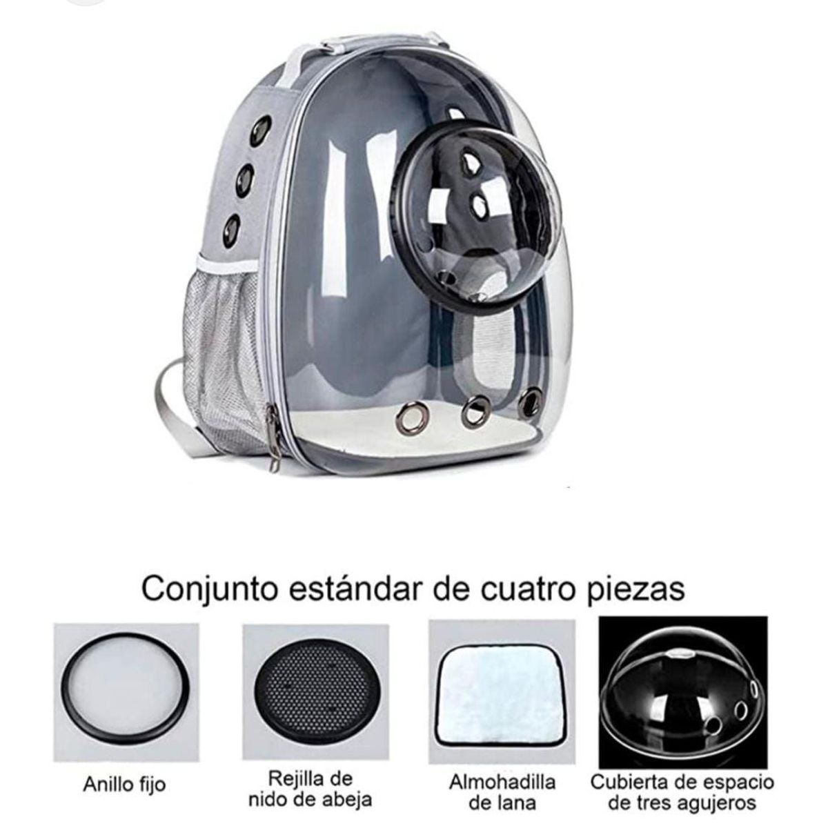 INFANTILES CAJUROMIX - Maleta Para Mascotas Burbuja Malla Mas Obsequio