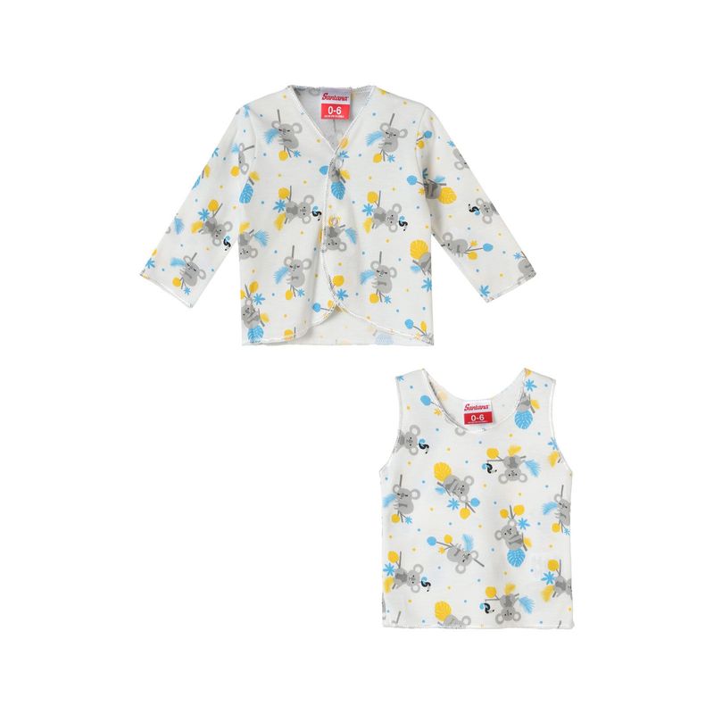 SANTANA - Camiseta Manga Larga + Esqueleto Bebé Niño Turquesa