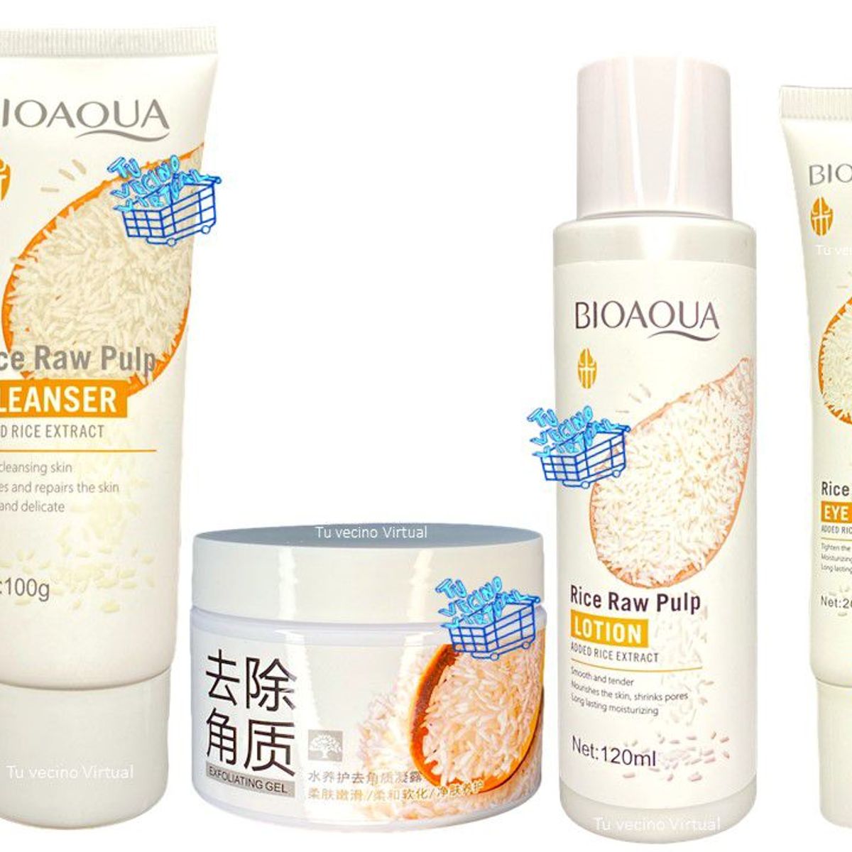 BIOAQUA - Bioaqua Kit De Arroz Facial X4
