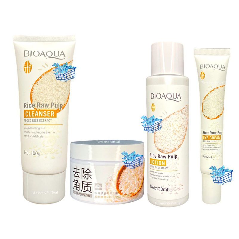BIOAQUA - Bioaqua Kit De Arroz Facial X4