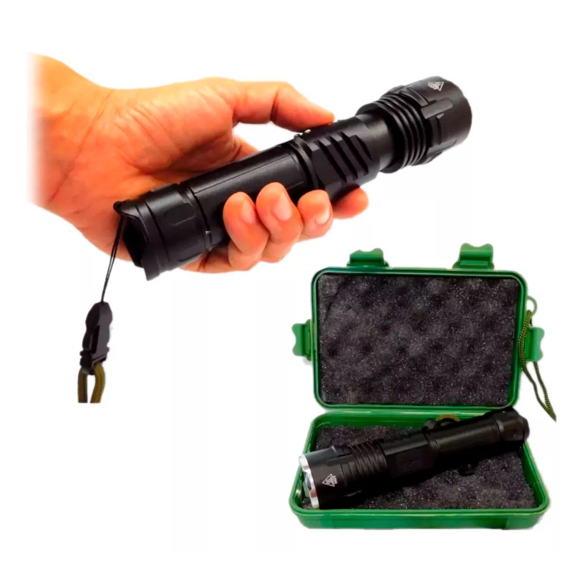 GENERICO - Potente Linterna Militar Zoom Recargable 25000lm 5 Modos