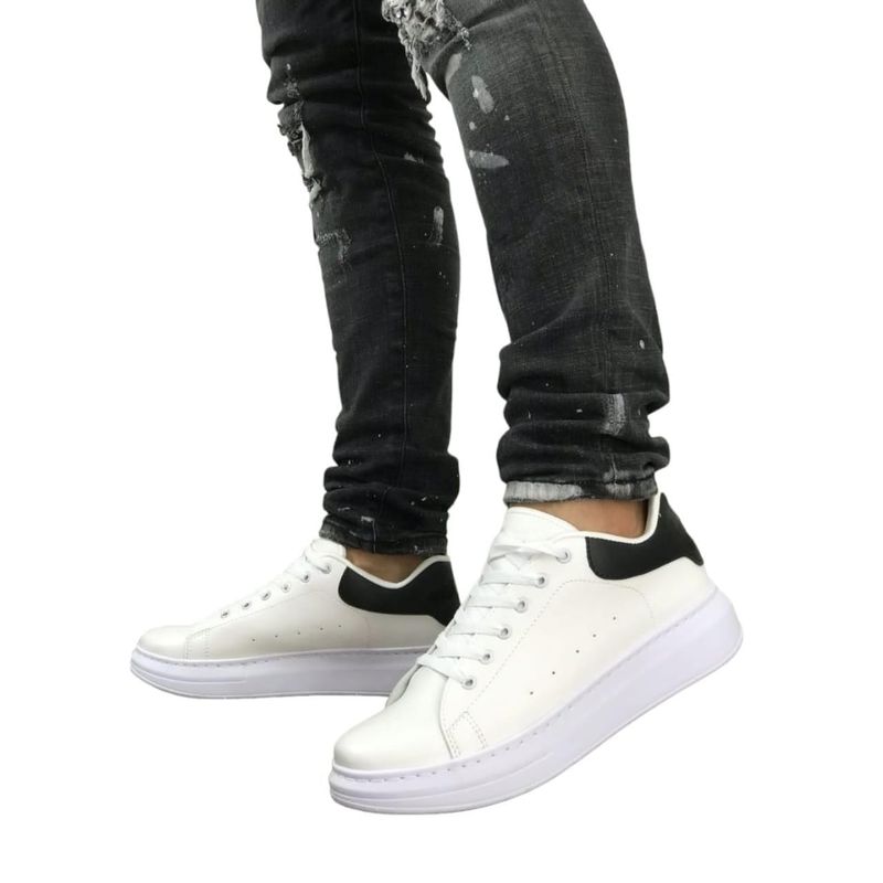 EVEGONZ - Zapato Casual Para Hombre Tenis Todo Uso Blanco