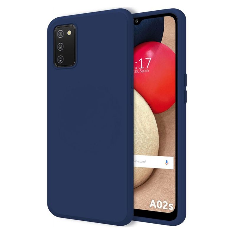 GENERICO - Funda Estuche Silicone Case Compatible Con Samsung A02S Azul Oscuro