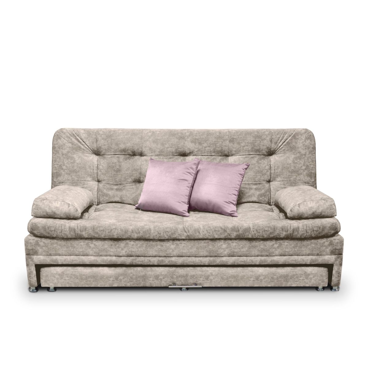 MUEBLES ONLINE - Sofa cama Tarima Nido Olsen Tela Camel - Incluye Cojines