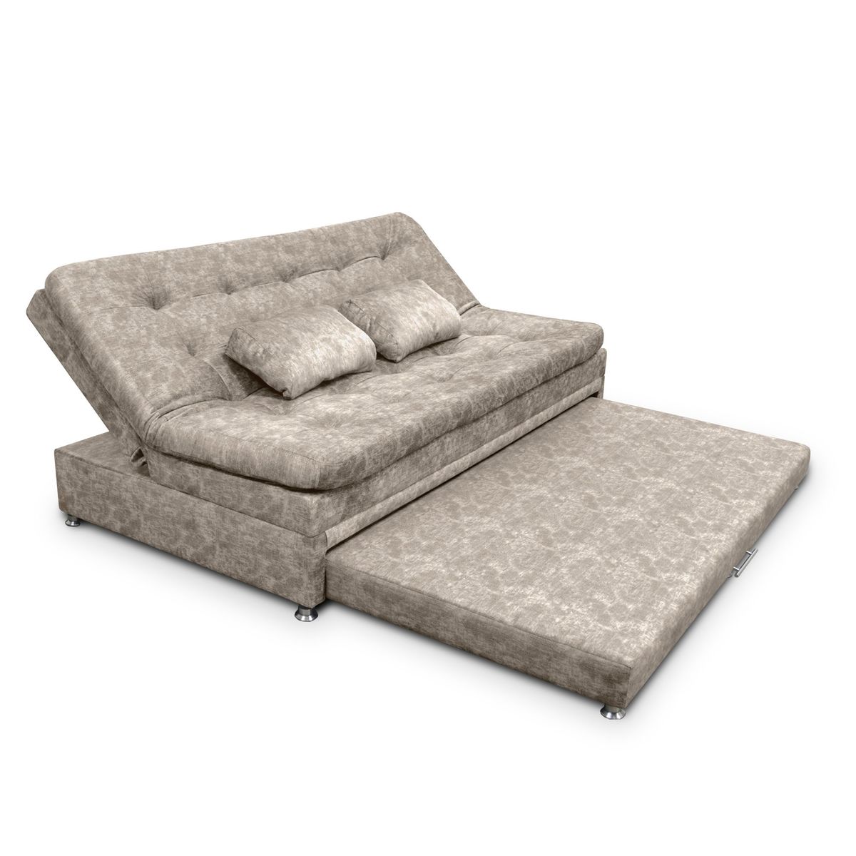 MUEBLES ONLINE - Sofa cama Tarima Nido Olsen Tela Camel - Incluye Cojines