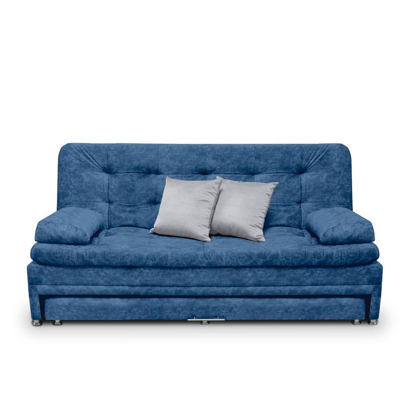 MUEBLES ONLINE - Sofa cama Nido Olsen Tela Azul - Incluye Cojines
