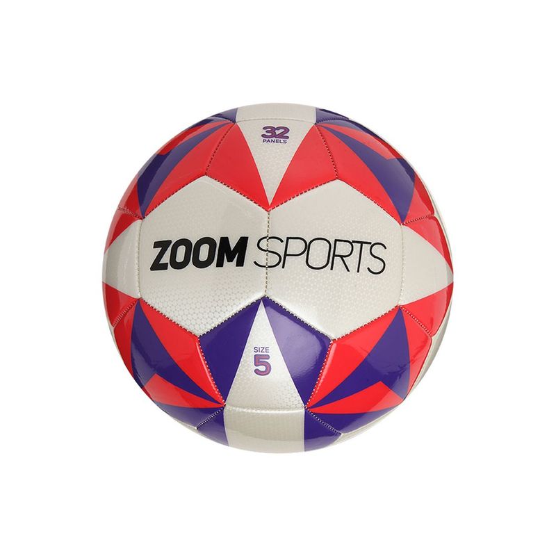 ZOOM SPORT - Balon De Futbol N°5 Mabuti Zoom Sports Rojo Violeta 32 Panel