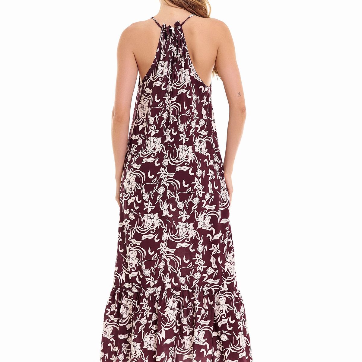 BELIFE - Vestido Largo Tipo Halter Mujer Belife.-