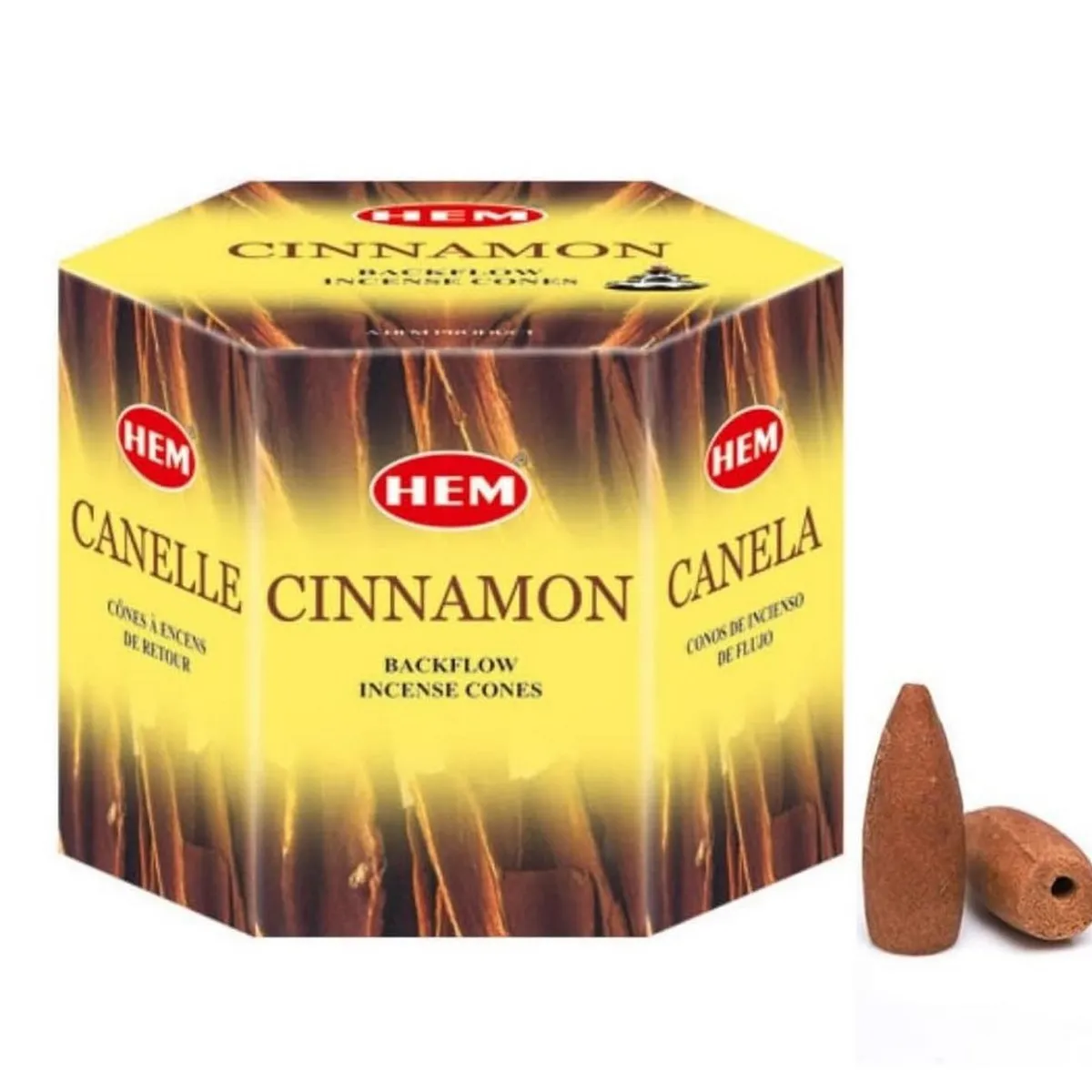 DAYOSHOP - Incienso Hem Cono De Reflujo Canela Aroma Backflow X 40 Unid