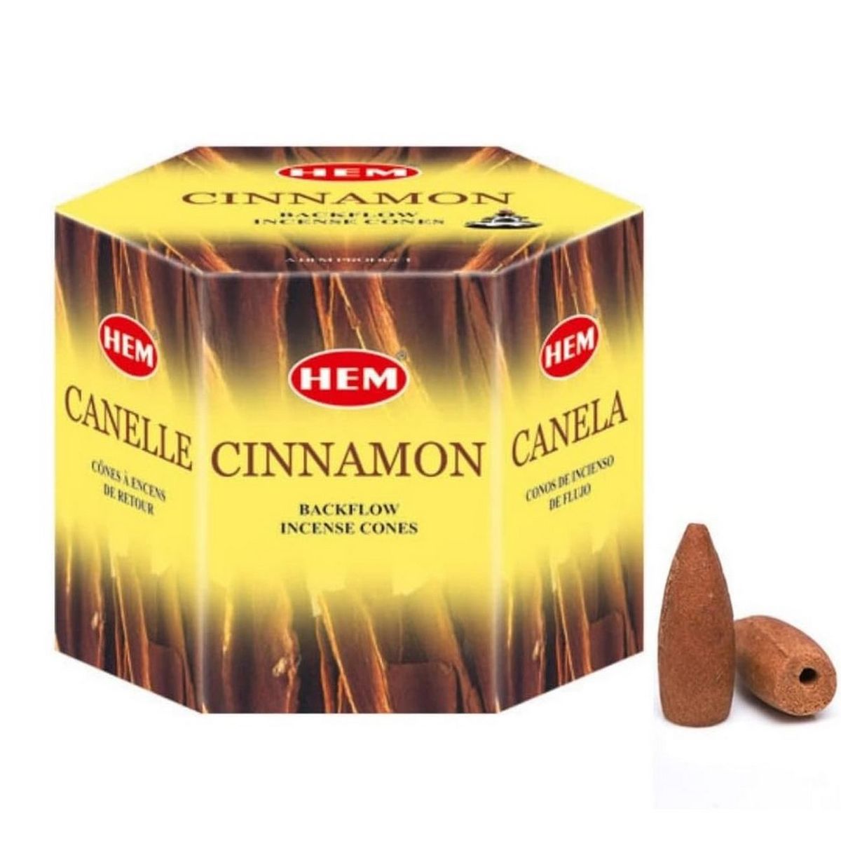 DAYOSHOP - Incienso Hem Cono De Reflujo Canela Aroma Backflow X 40 Unid