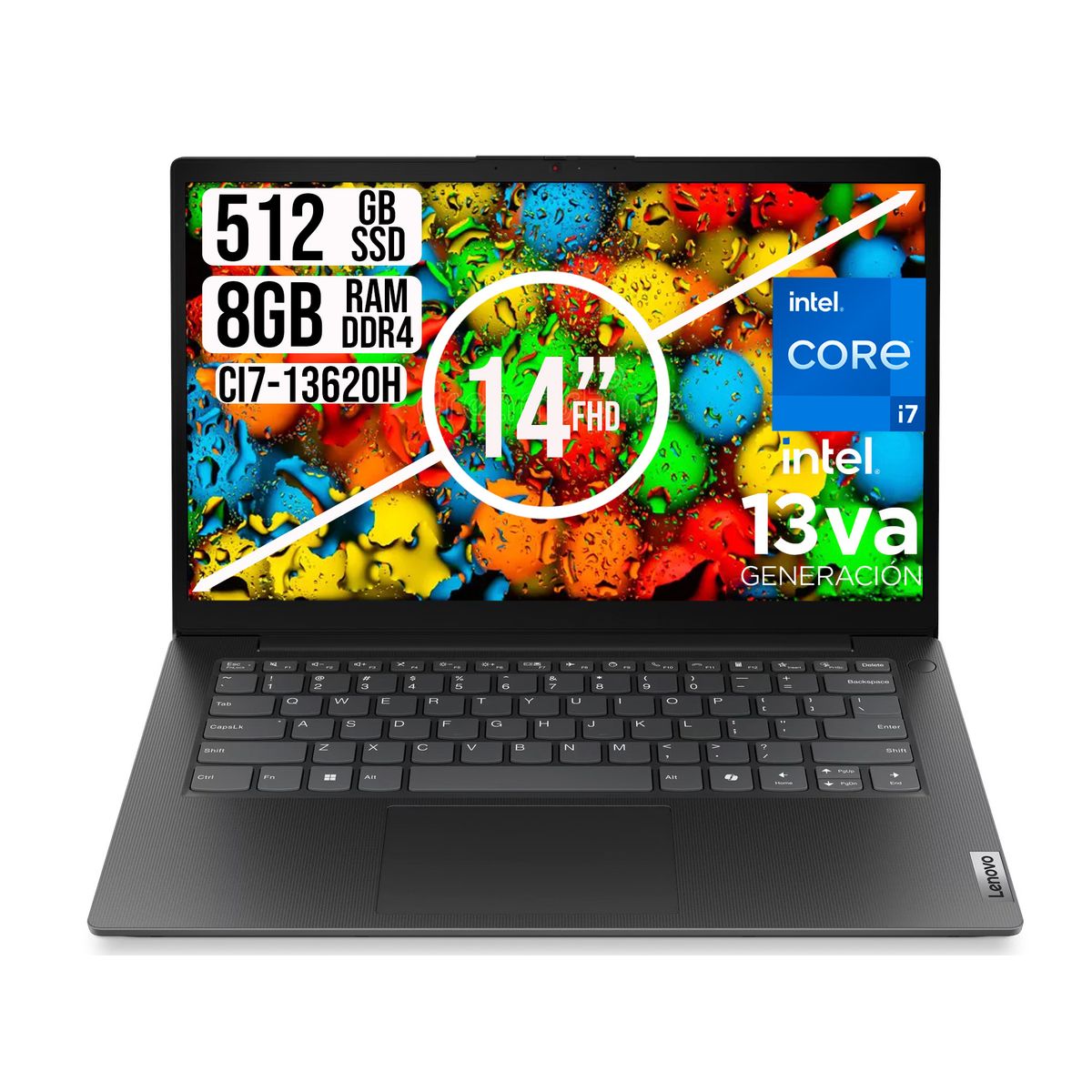 LENOVO - LENOVO V14 INTEL CORE I7-13620H SSD 512GB RAM 8GB LED 14 FULL HD