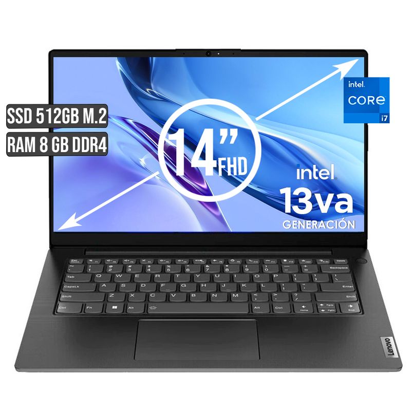 LENOVO - LENOVO V14 INTEL CORE I7-1355U SSD 512GB RAM 8GB LED 14 FULL HD