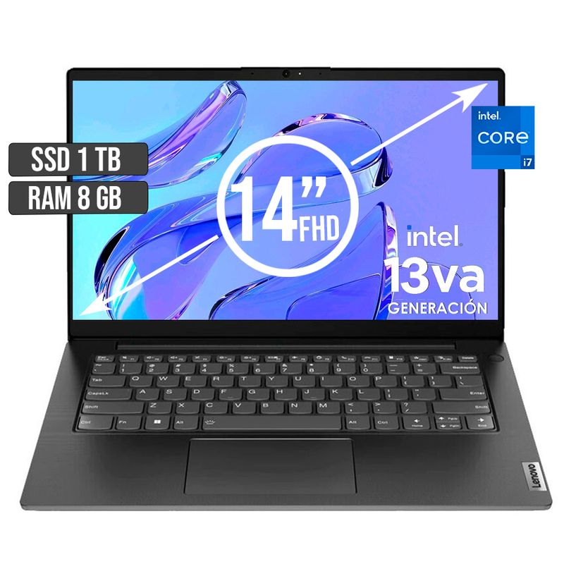 LENOVO - Portátil Lenovo Intel Core I7-1355U 1TB SSD 8GB RAM 14" FHD