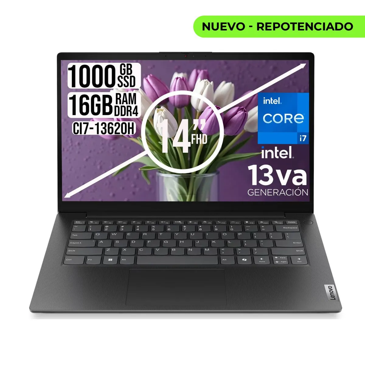 Lenovo - Portátil Lenovo Intel Core I7-13620H 1TB SSD 16GB RAM 14 FHD