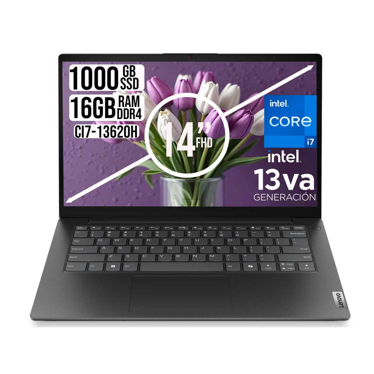 LENOVO - Portátil Lenovo Intel Core I7-13620H 1TB SSD 16GB RAM 14 FHD