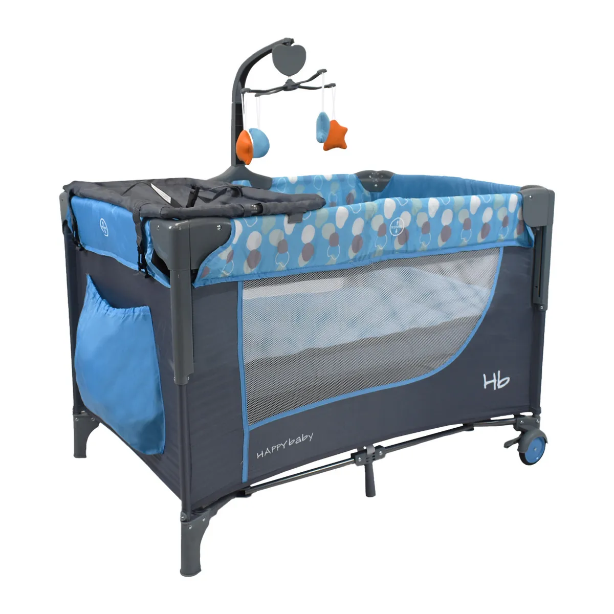HAPPY BABY - Cuna Corral Colecho Bebé Kioto Happy Baby Azul