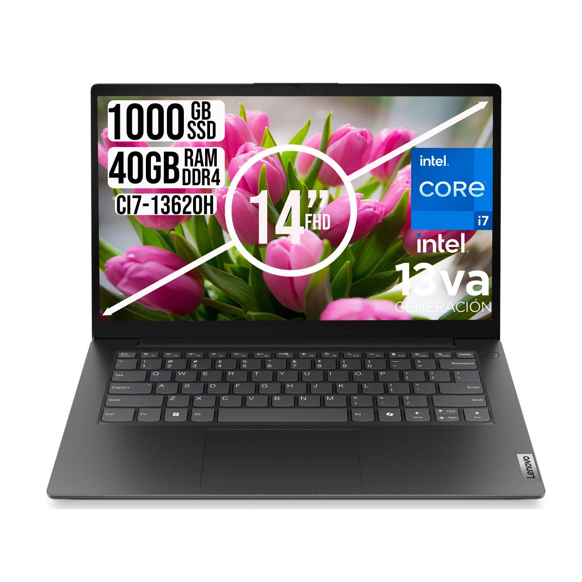 LENOVO - LENOVO V14 INTEL CORE I7-13620H SSD 1TB RAM 40GB LED 14 FULL HD