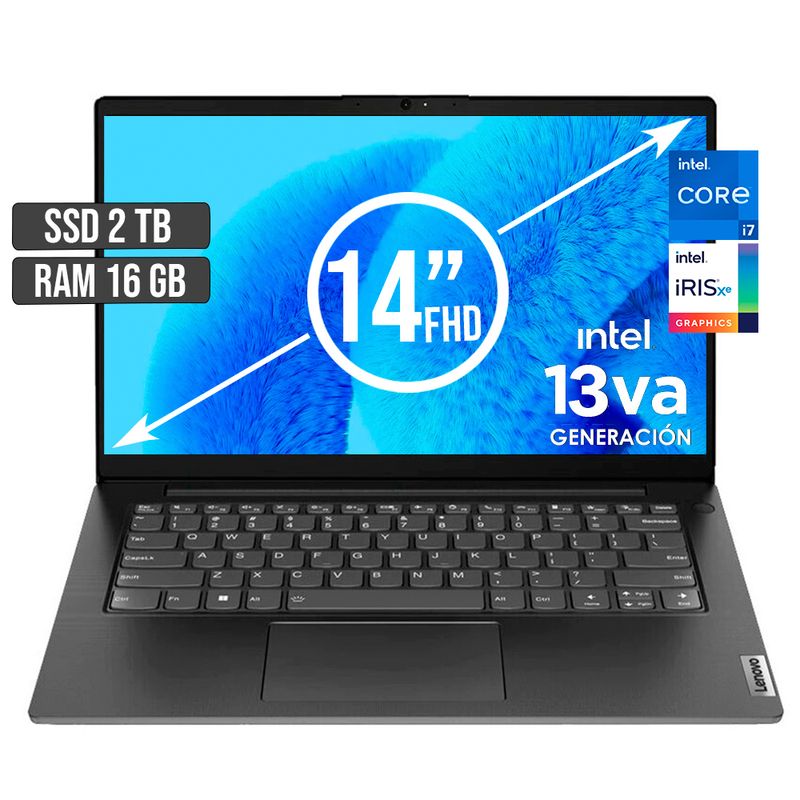 LENOVO - LENOVO V14 INTEL CORE I7-1355U SSD 2TB RAM 16GB LED 14 FULL HD
