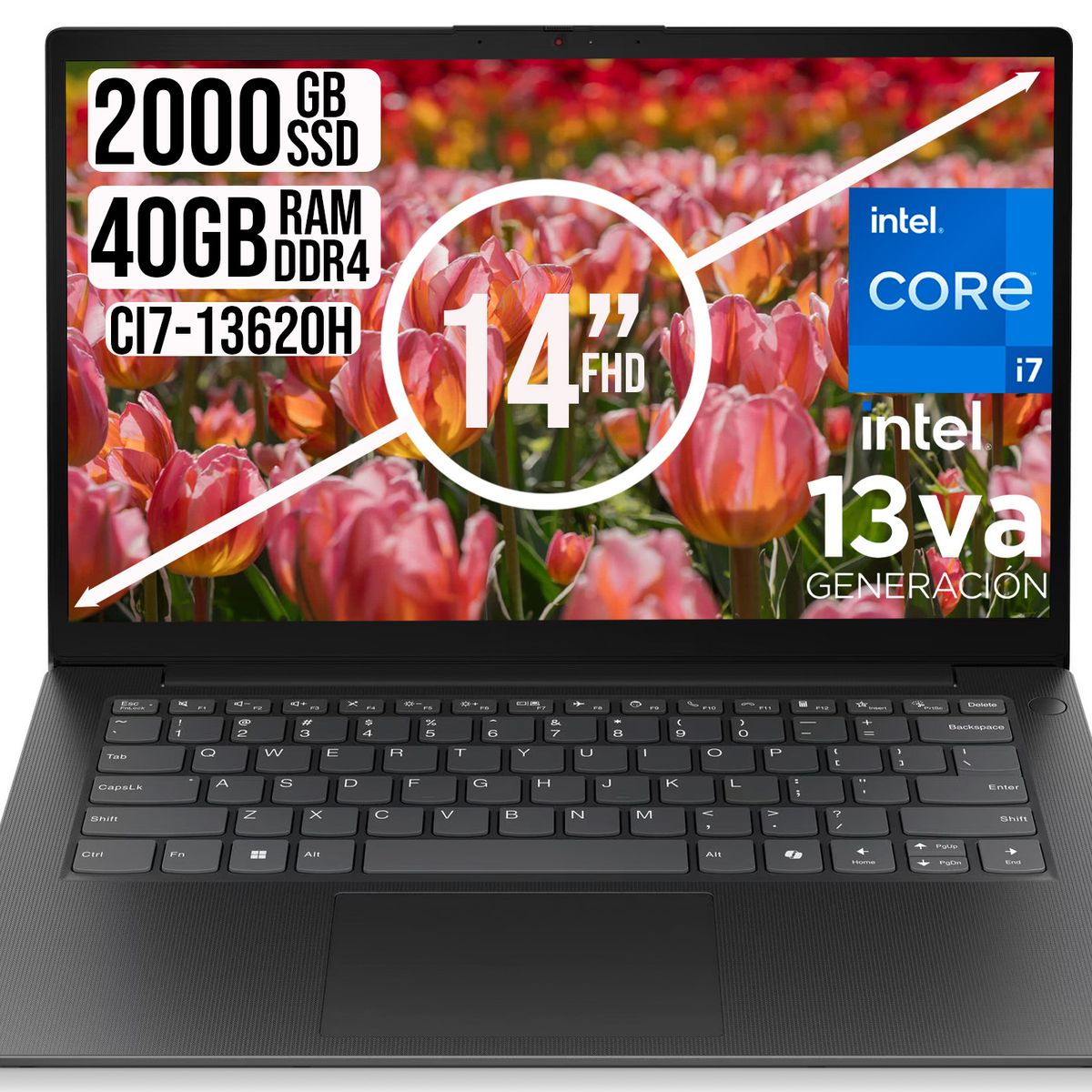 LENOVO - LENOVO V14 INTEL CORE I7-13620H SSD 2TB RAM 40GB LED 14 FULL HD