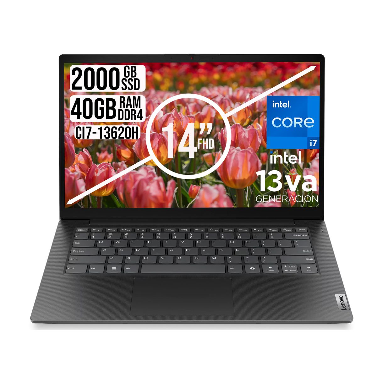 LENOVO - LENOVO V14 INTEL CORE I7-13620H SSD 2TB RAM 40GB LED 14 FULL HD