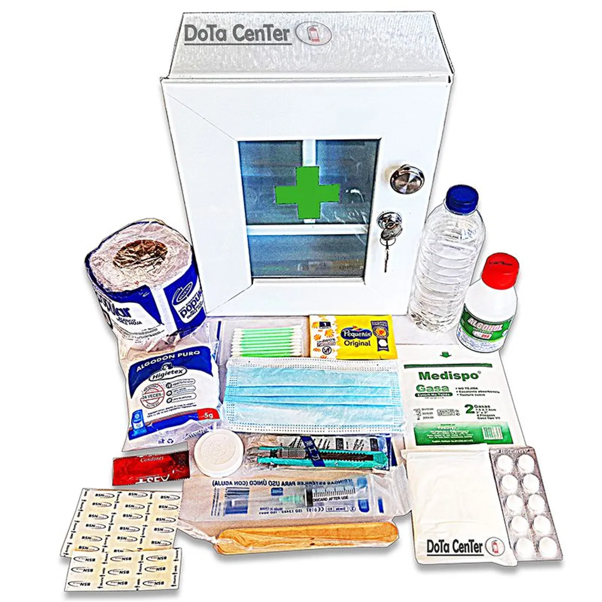 GENERICO - Botiquín Primeros Auxilios Metálico + Dotación
