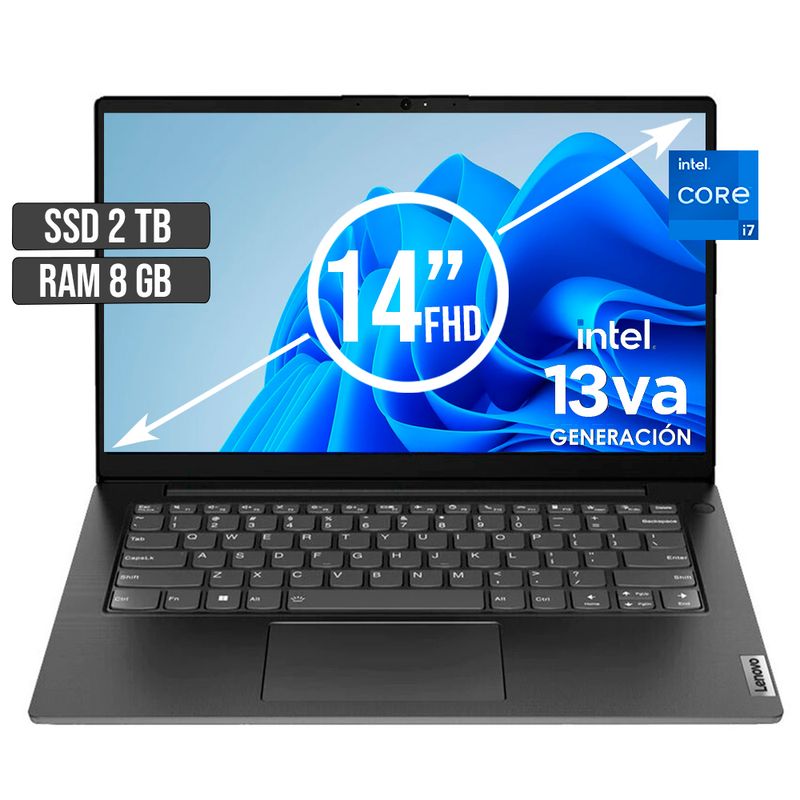 LENOVO - LENOVO V14 INTEL CORE I7-1355U SSD 2TB RAM 8GB LED 14 FULL HD