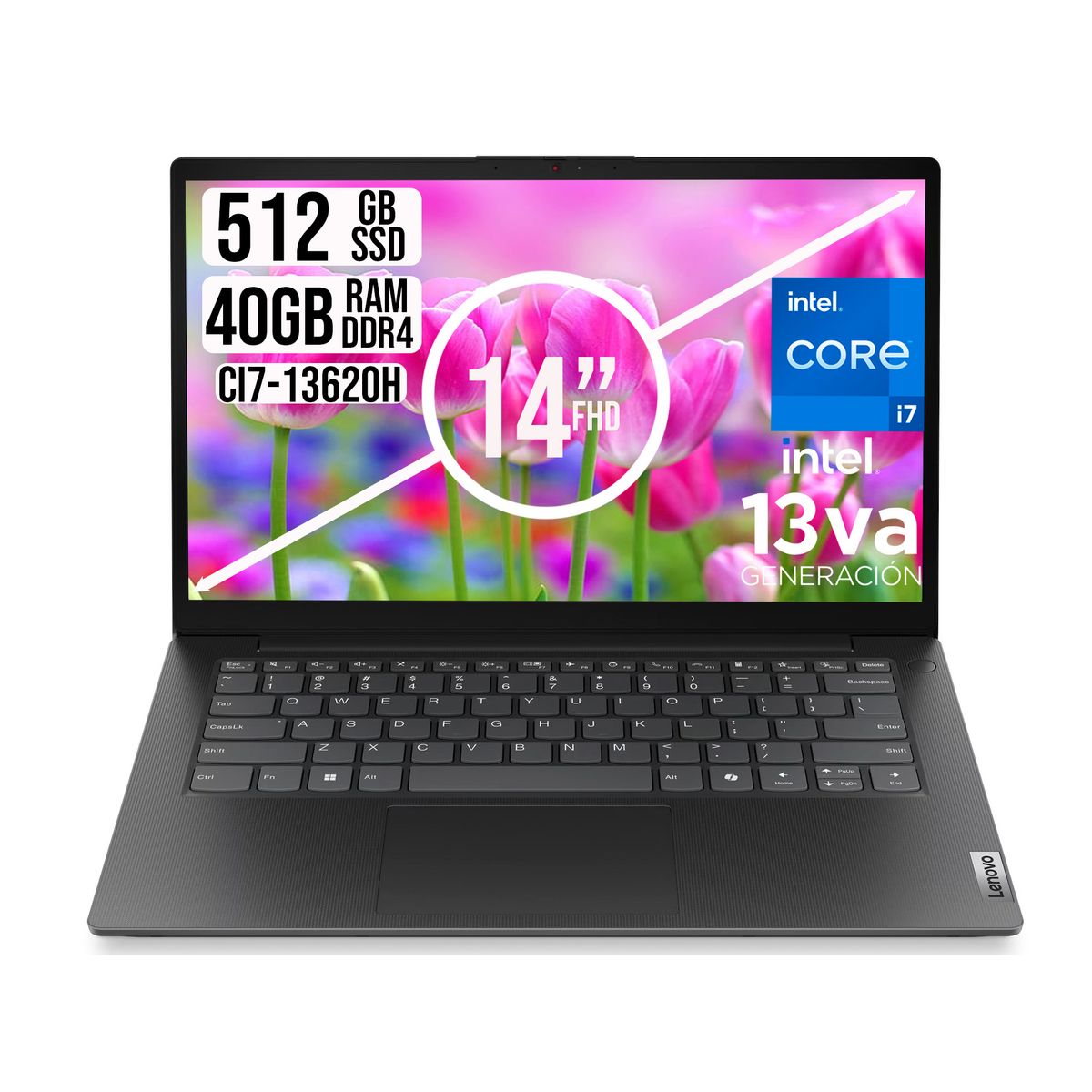 LENOVO - LENOVO V14 INTEL CORE I7-13620H SSD 512GB RAM 40GB LED 14 FULL HD