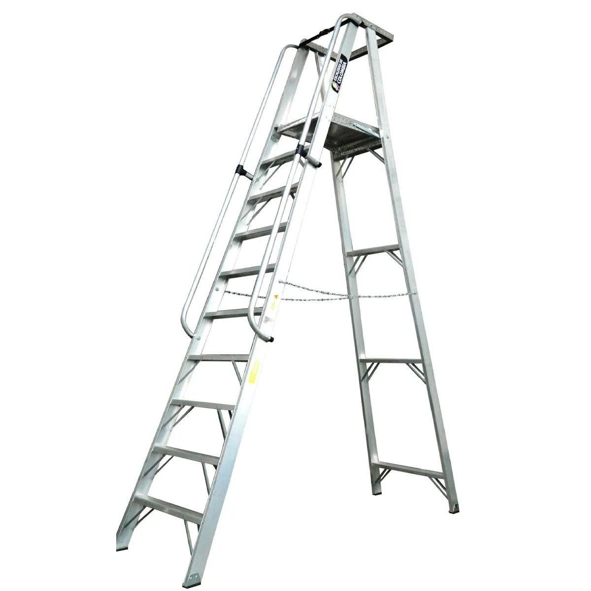 ESCALERAS DE COLOMBIA - Escalera Certificada Tipo Tijera Plataforma En Aluminio 10 pasos / 3.0Mts 136 Kg.