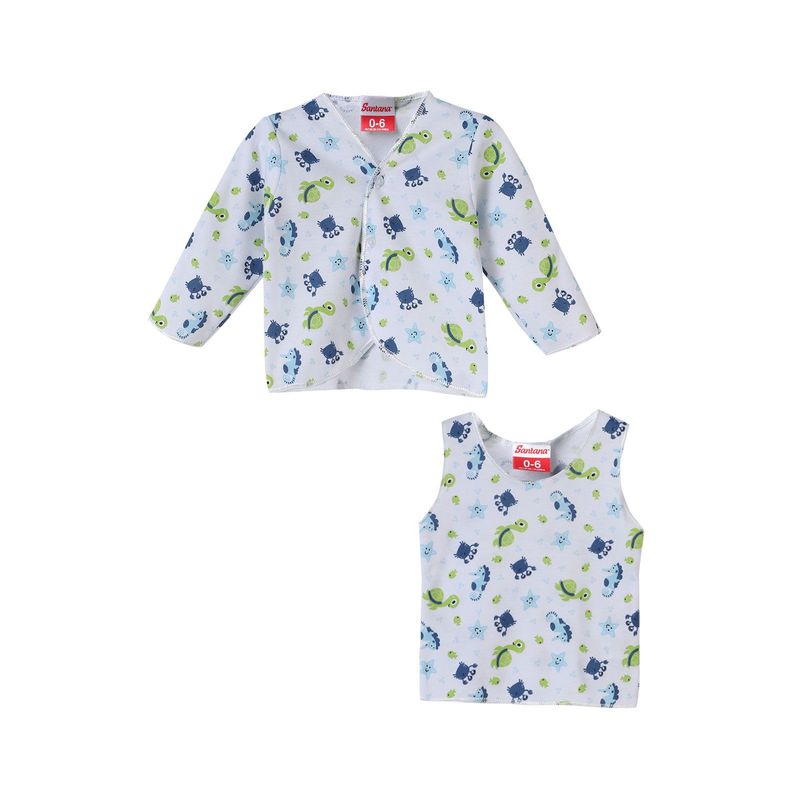 SANTANA - Camiseta Manga Larga + Esqueleto Bebé Niño Verde Limón