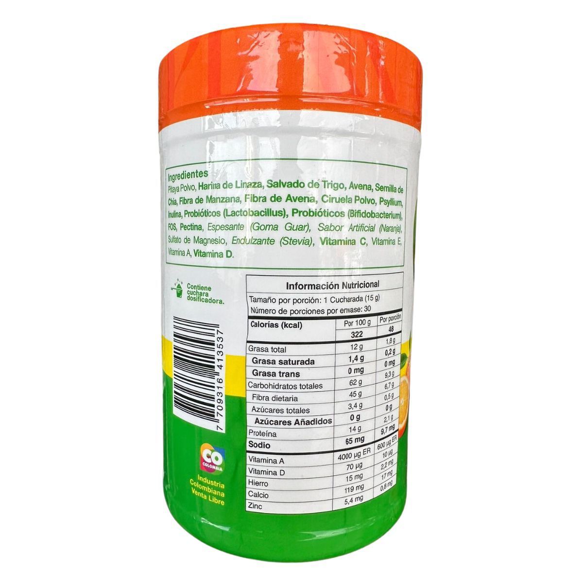 GLOBAL NUTRITION - Fibra Plan 450gr con Psylium - Nutrimed