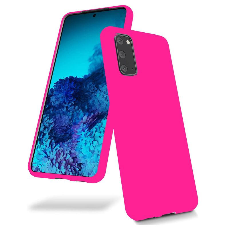 GENERICO - Funda Estuche Silicone Case Compatible Con Samsung S20 Fucsia