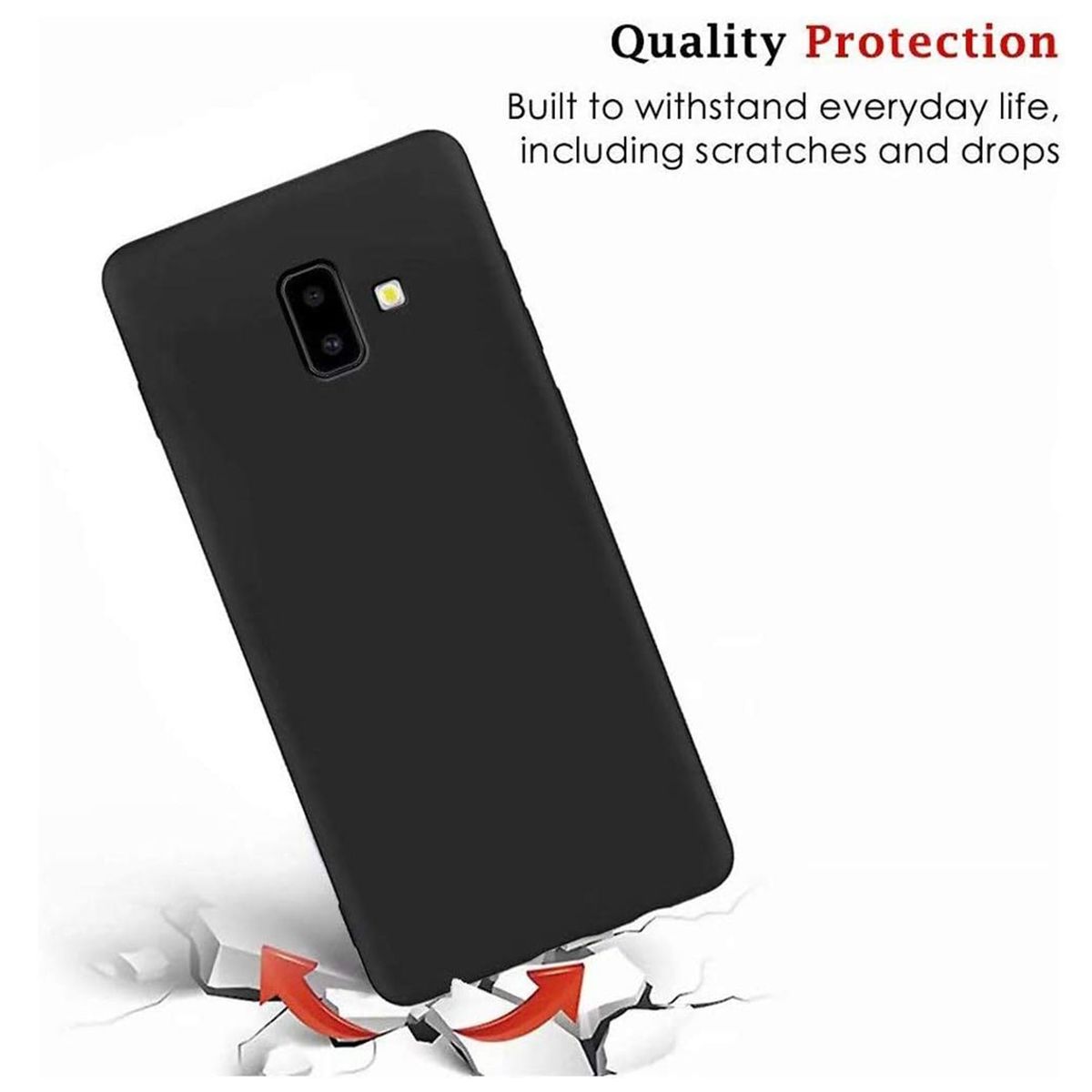 GENERICO - Funda Estuche Silicone Case Compatible Samsung J6 Plus Azul Cielo