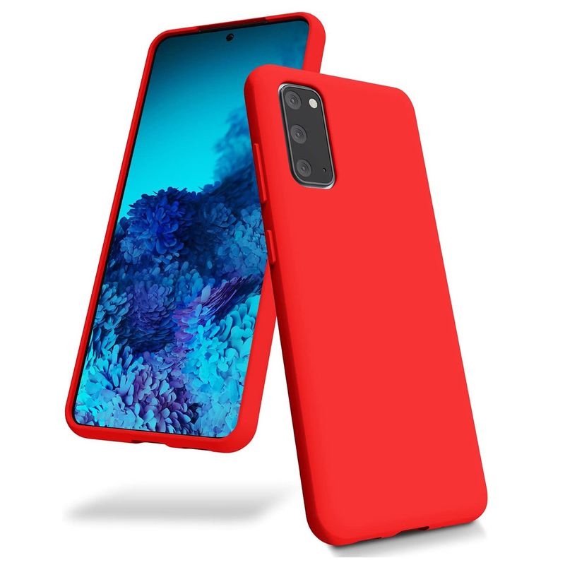 GENERICO - Funda Estuche Silicone Case Compatible Samsung S20 FE Rojo