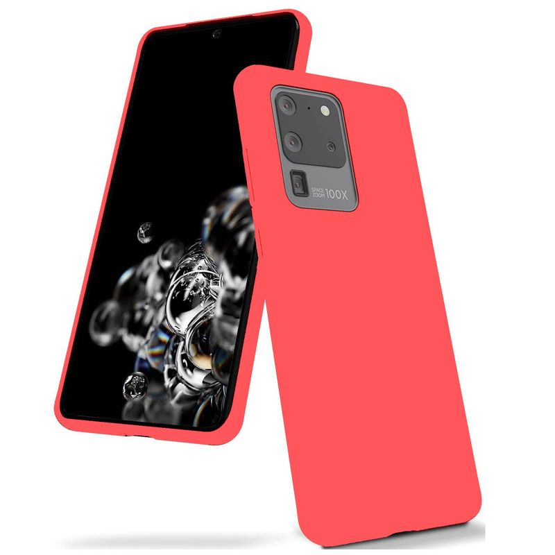 GENERICO - Funda Estuche Silicone Case Compatible Samsung S20 Ultra Salmon