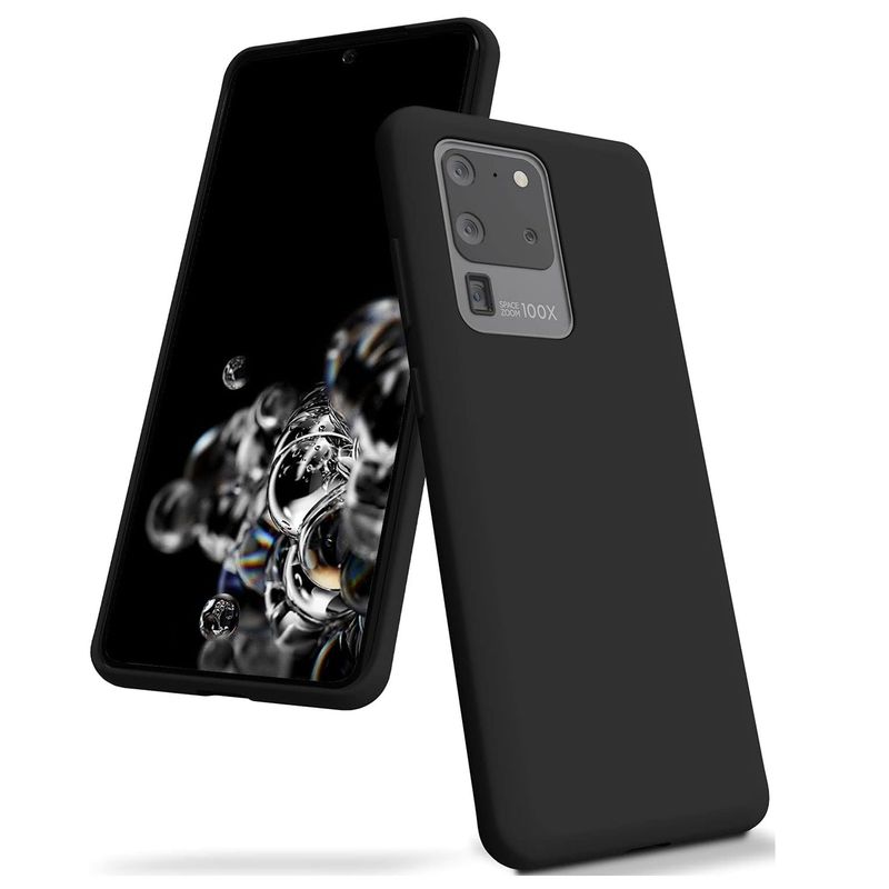 GENERICO - Funda Estuche Silicone Case Compatible Samsung S20 Ultra Negro