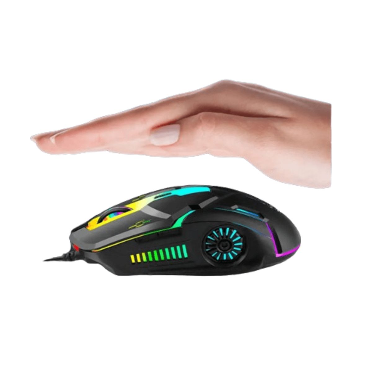 GENERICO - Mouse Gamer RGB D2 alambrico USB 2400 dpi