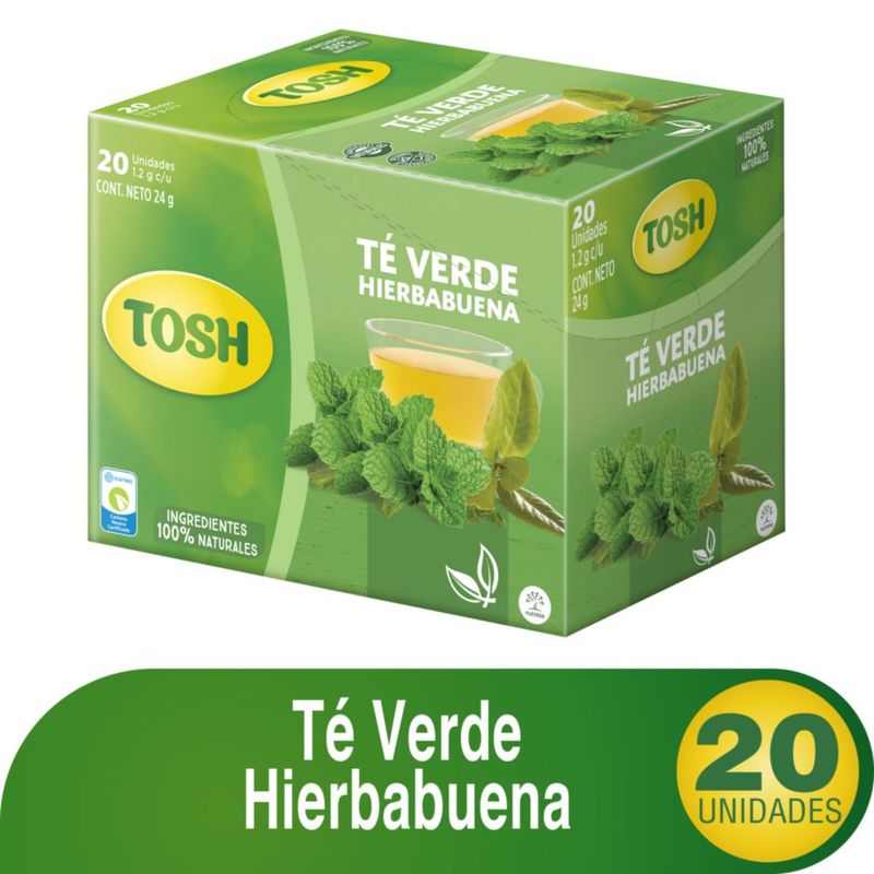 TOSH - Té verde Hierbabuena Tosh 20 unidades