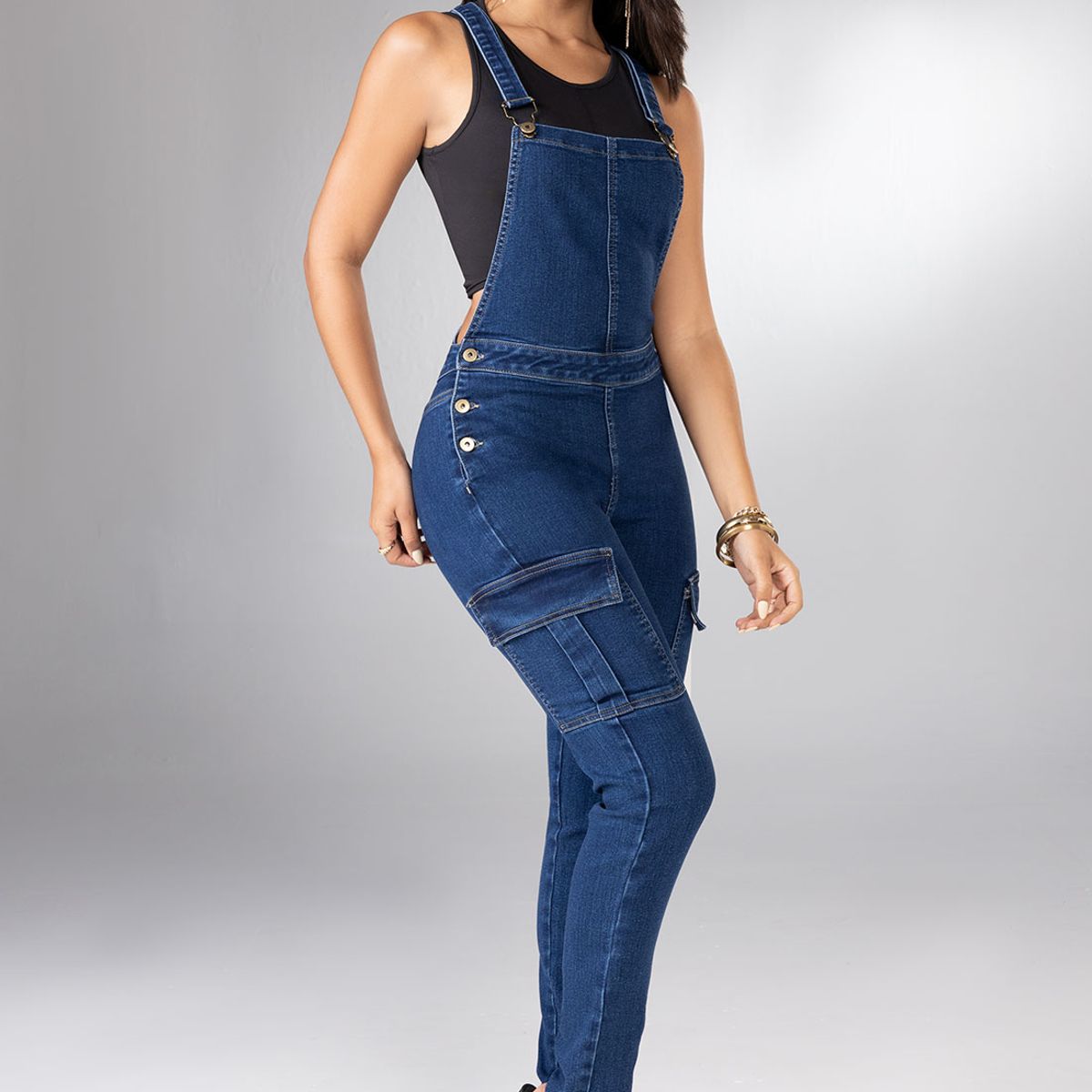 MARKETING PERSONAL - Overall Largo Mujer Azul Medio Mp 100395