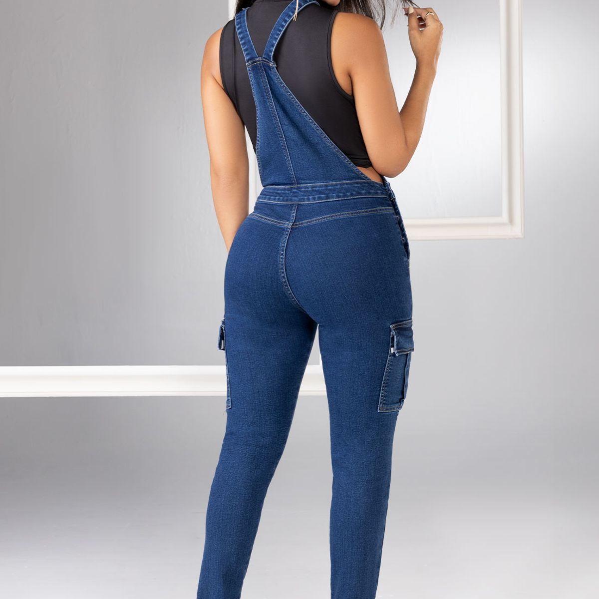 MARKETING PERSONAL - Overall Largo Mujer Azul Medio Mp 100395