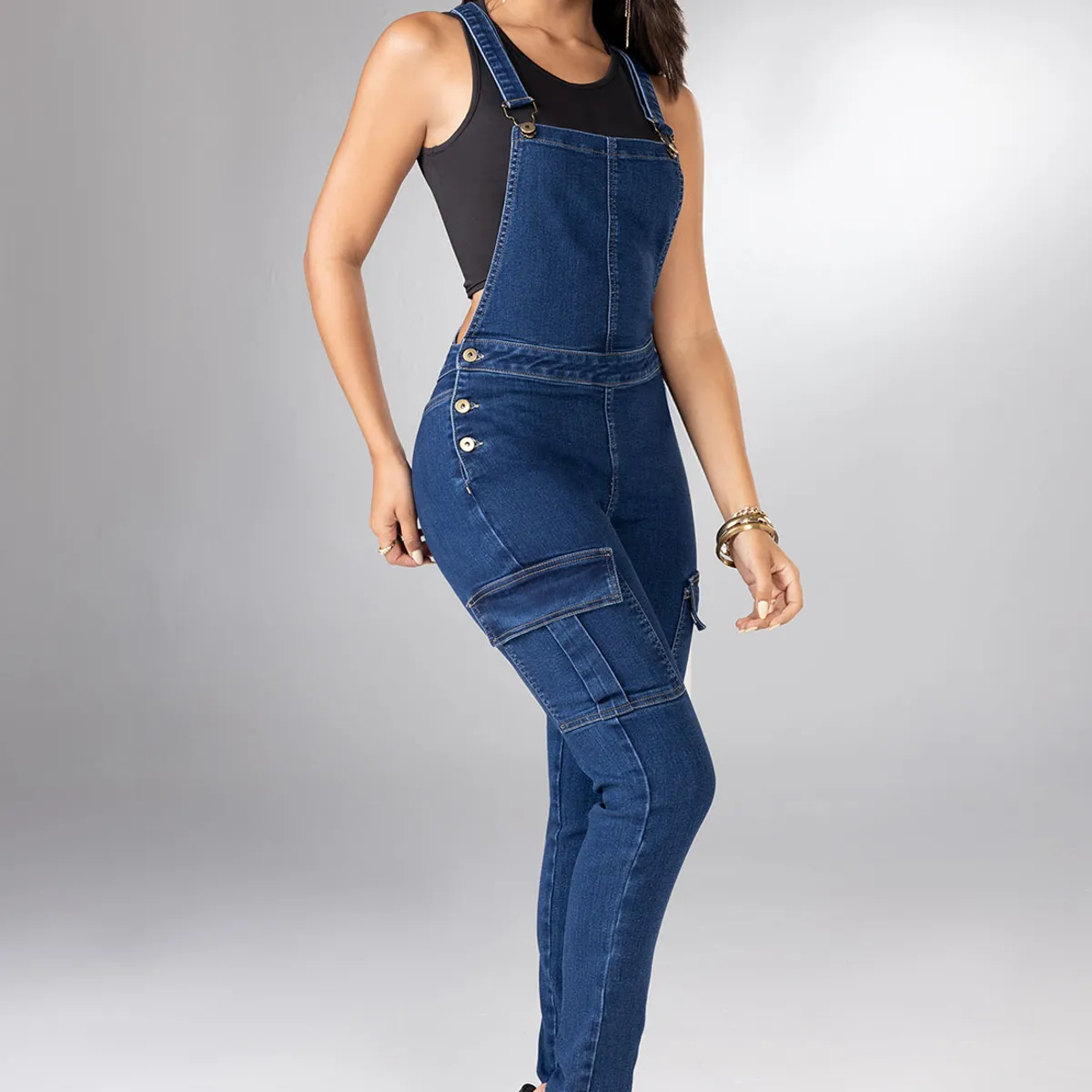 MARKETING PERSONAL - Overall Largo Mujer Azul Medio Mp 100395